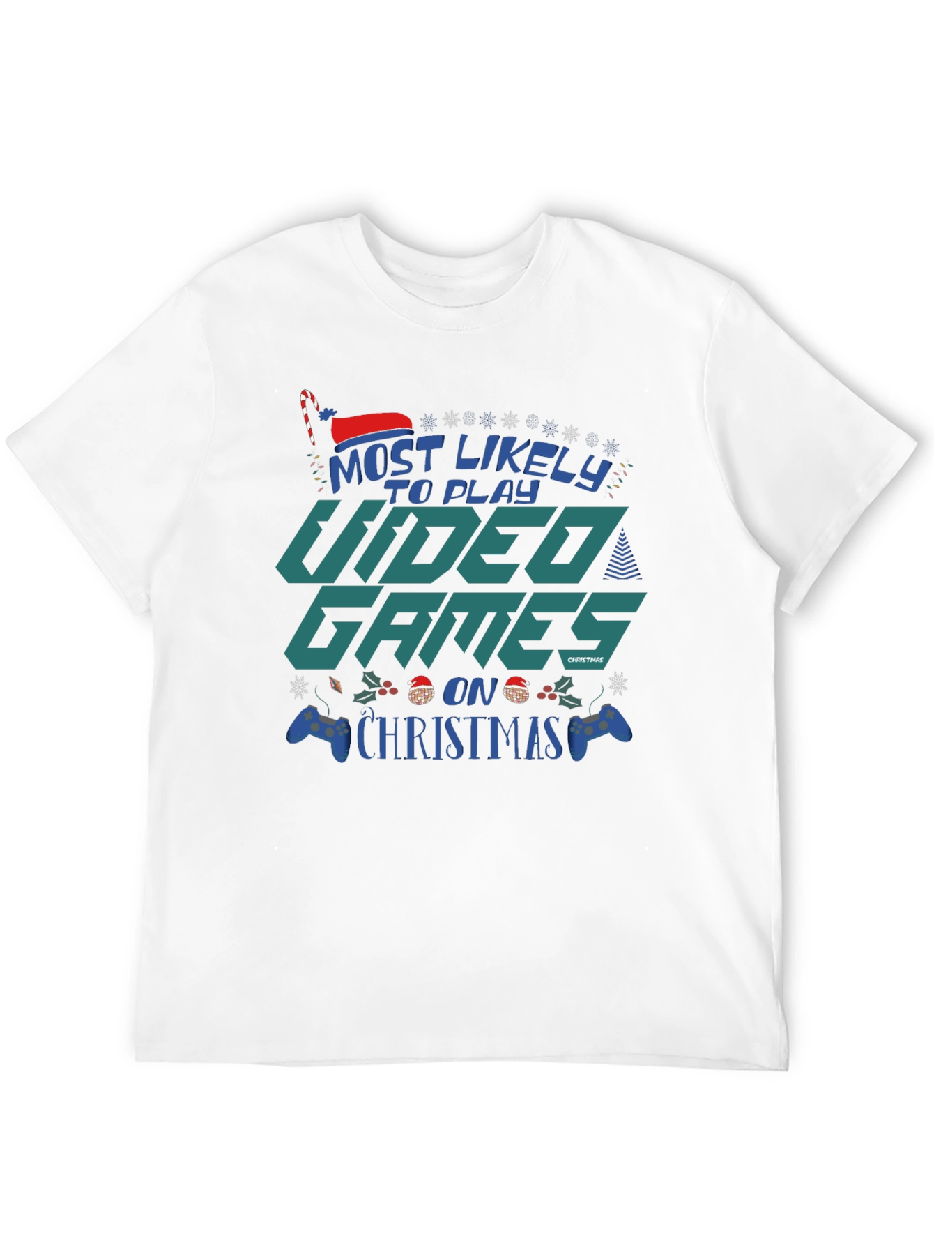 Most Likely to Play Video Games on Christmas T-Shirt