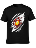 Monster Eye Graphic Print Black T-Shirt