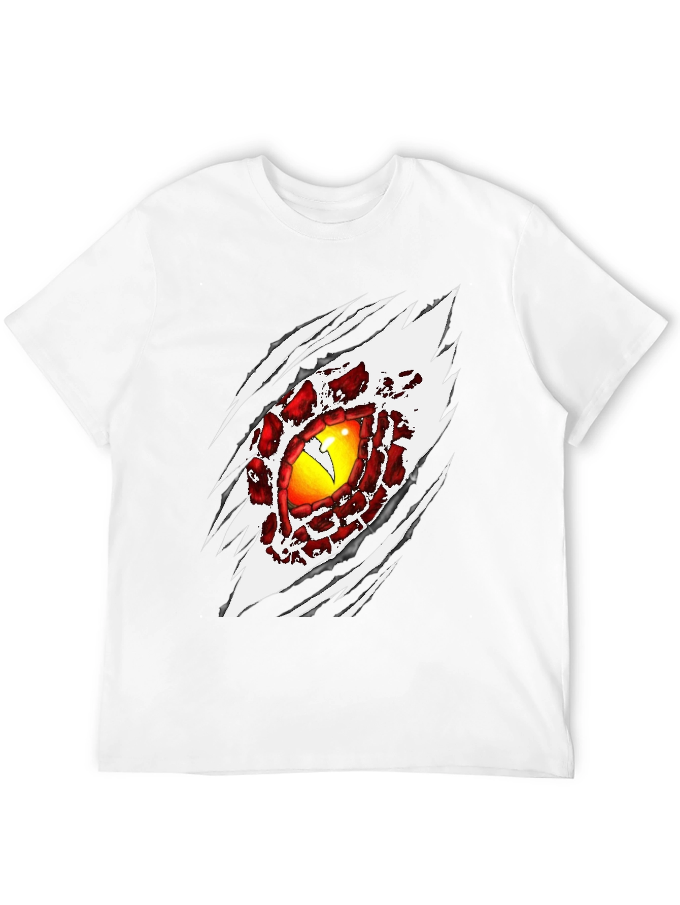 Monster Eye Graphic Print Black T-Shirt