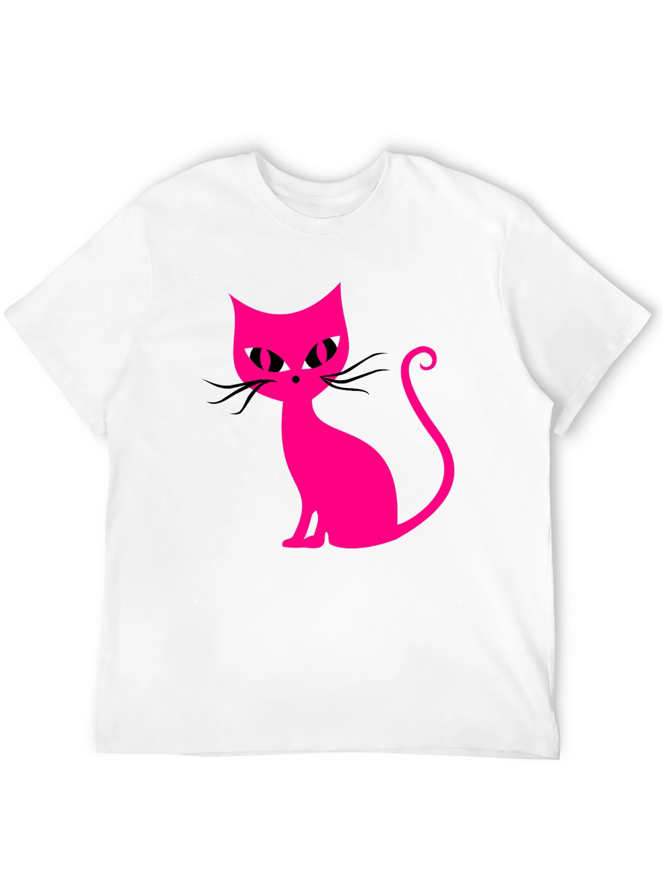Cool Cat Tee - Pink Graphic on Black