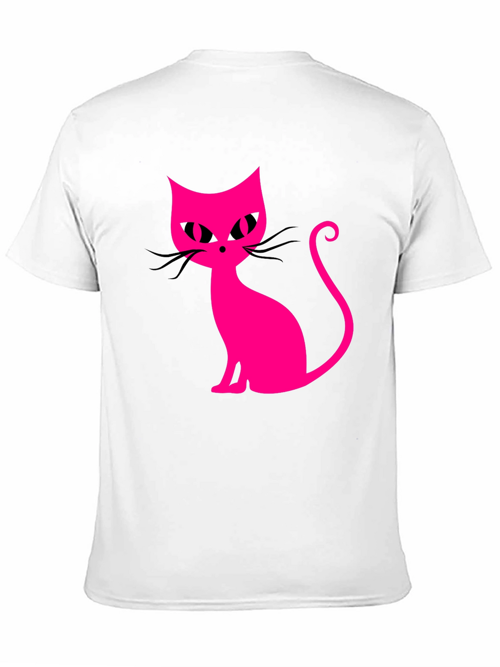 Cool Cat Tee - Pink Graphic on Black