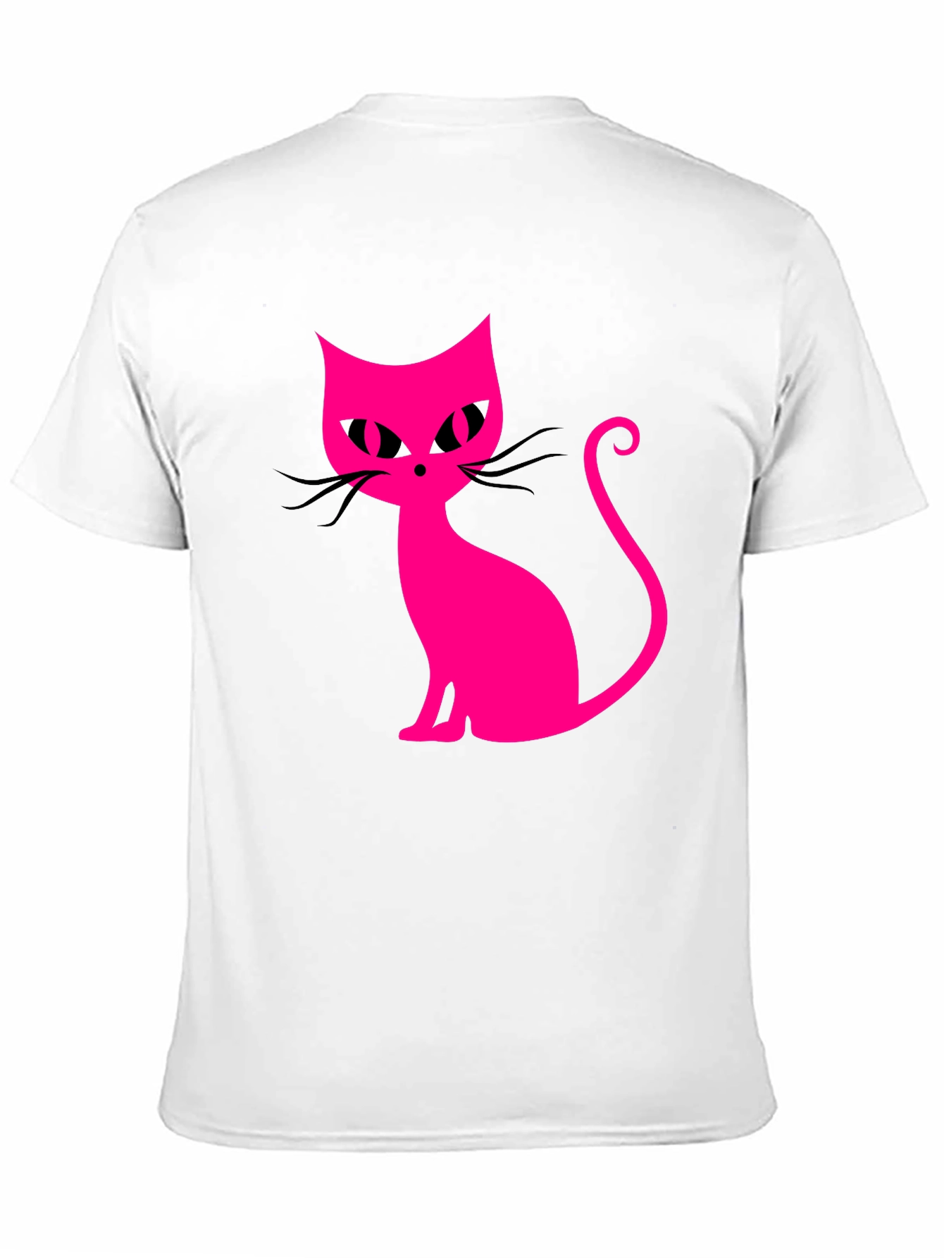 Cool Cat Tee - Pink Graphic on Black