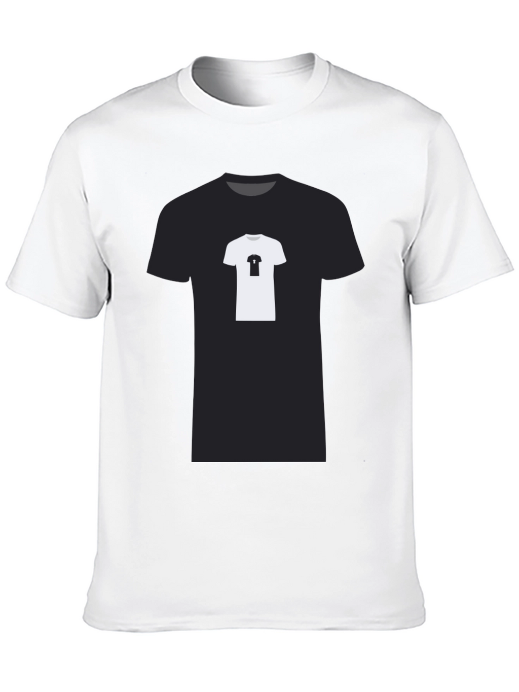 Black T-Shirt with Printed Tee Design