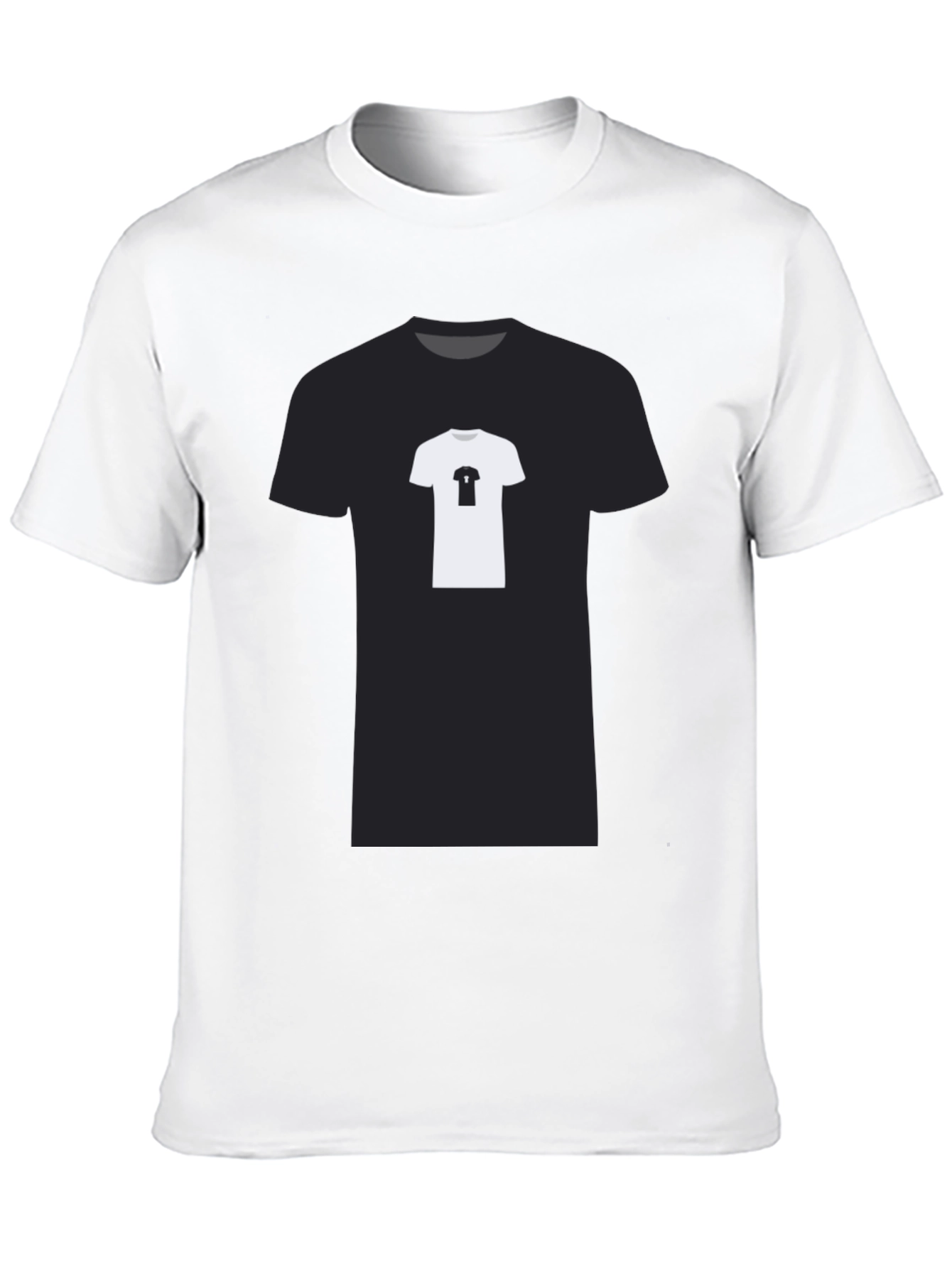 Black T-Shirt with Printed Tee Design