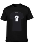 Black T-Shirt with Printed Tee Design