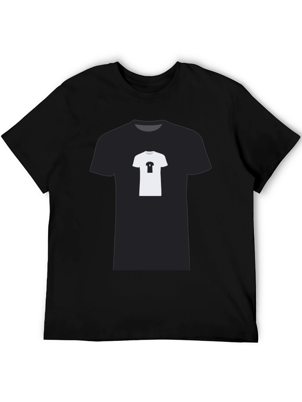 Black T-Shirt with Printed Tee Design