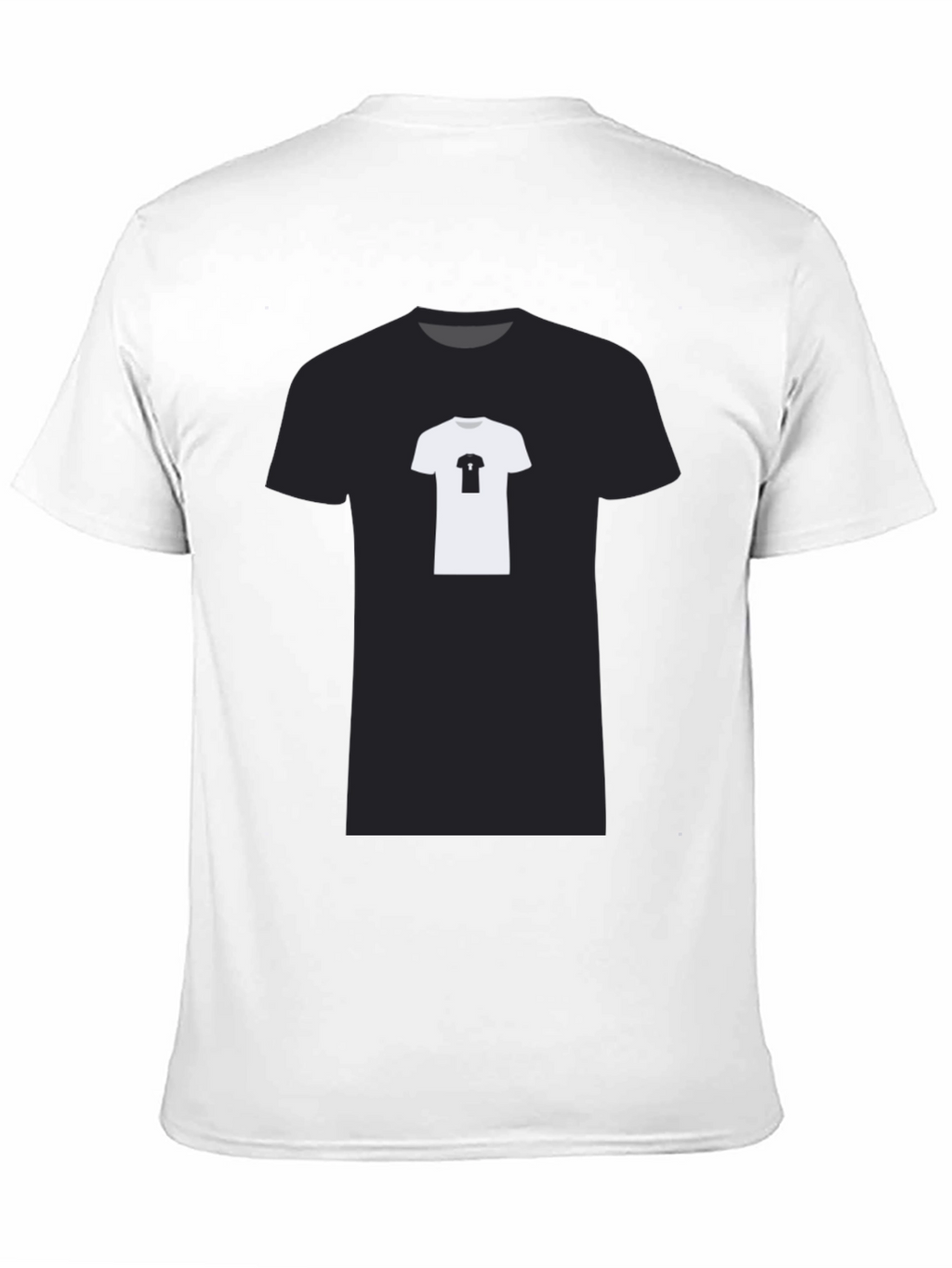 Black T-Shirt with Printed Tee Design