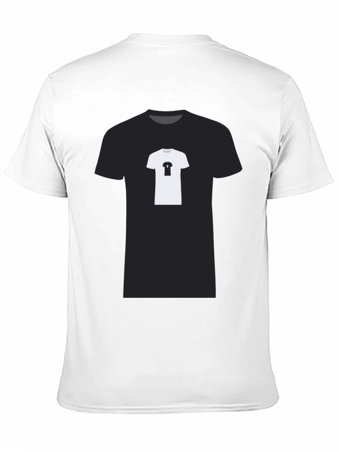 Black T-Shirt with Printed Tee Design