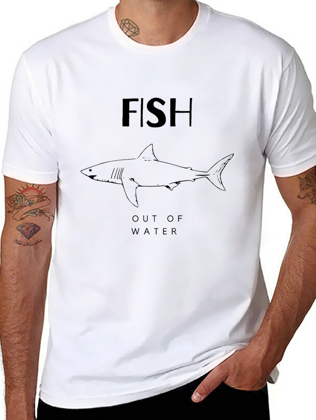 Fish Out of Water Graphic Tee - Black