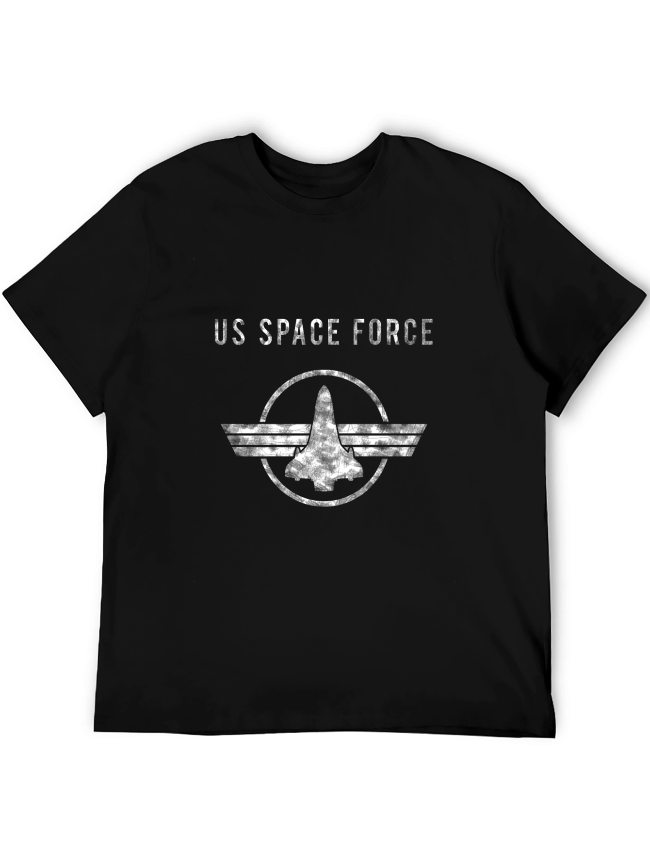US Space Force Graphic T-Shirt - Black Crew Neck