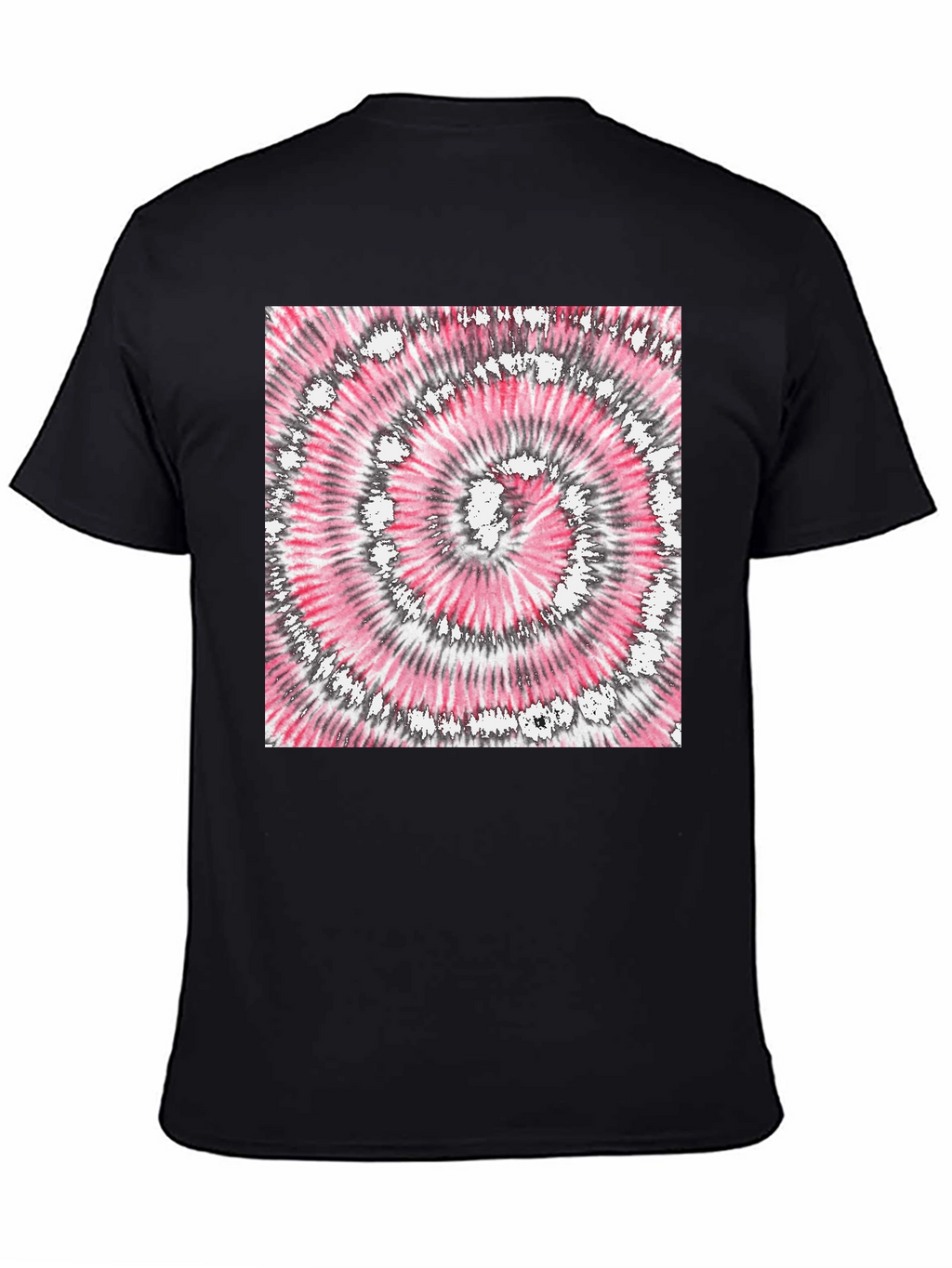 Retro Tie-Dye Graphic Tee - Classic Black