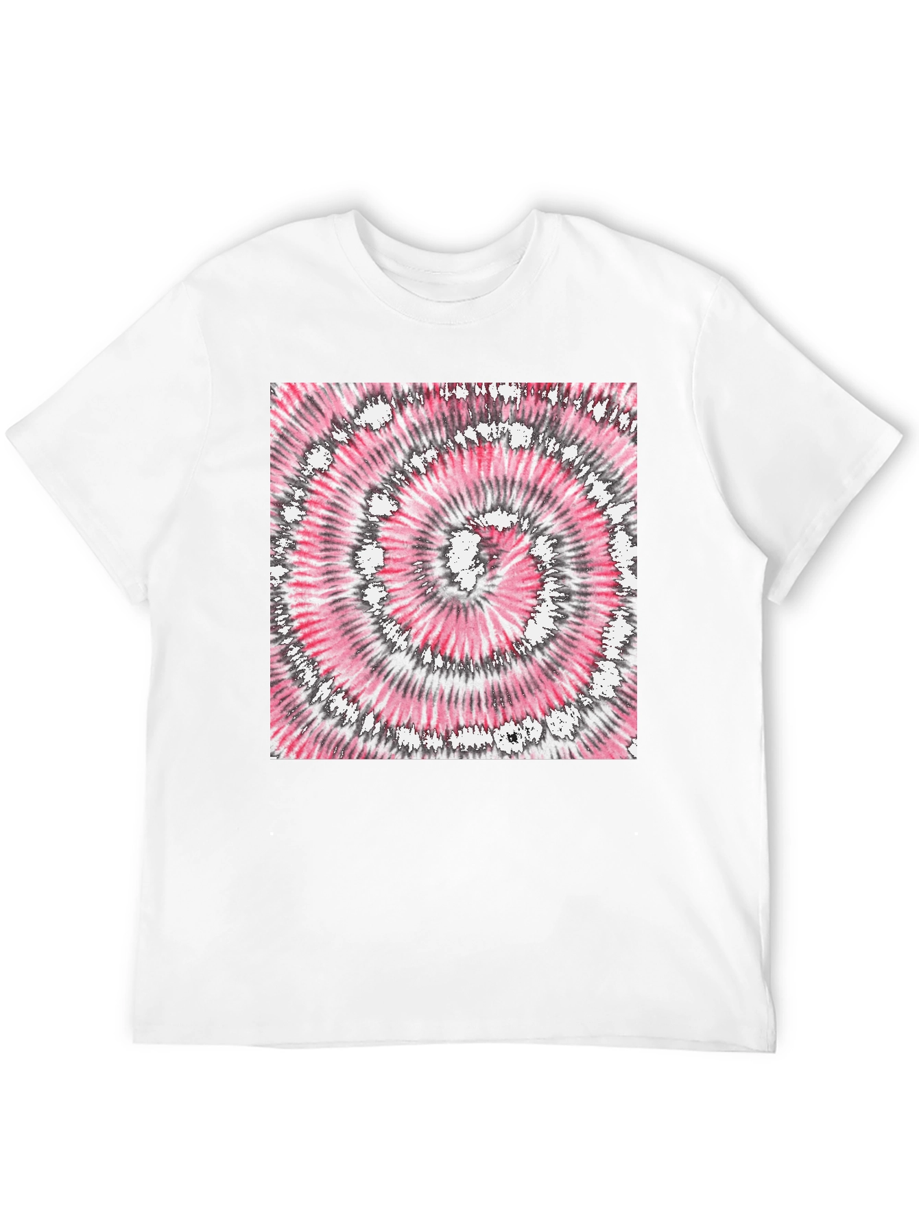 Retro Tie-Dye Graphic Tee - Classic Black