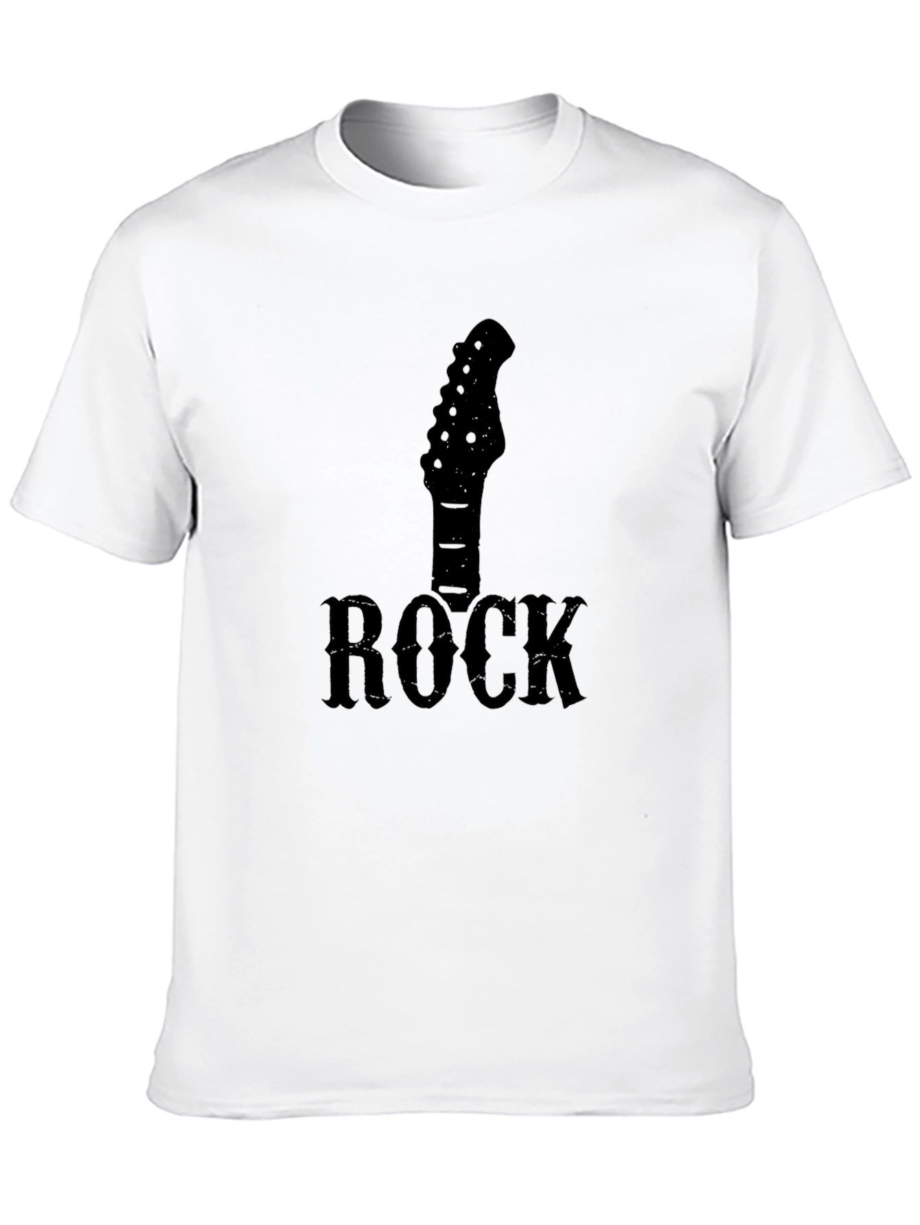 Rock Guitar Head T-Shirt - Black Cotton Tee