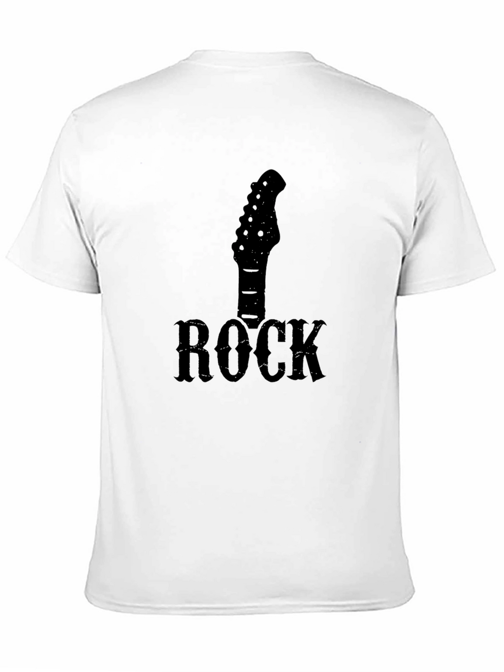 Rock Guitar Head T-Shirt - Black Cotton Tee