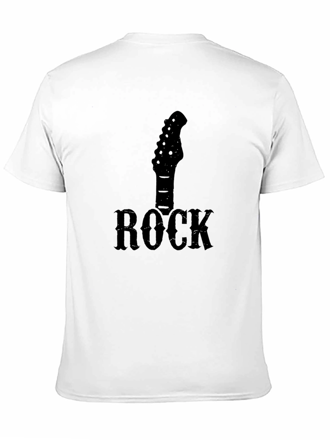 Rock Guitar Head T-Shirt - Black Cotton Tee