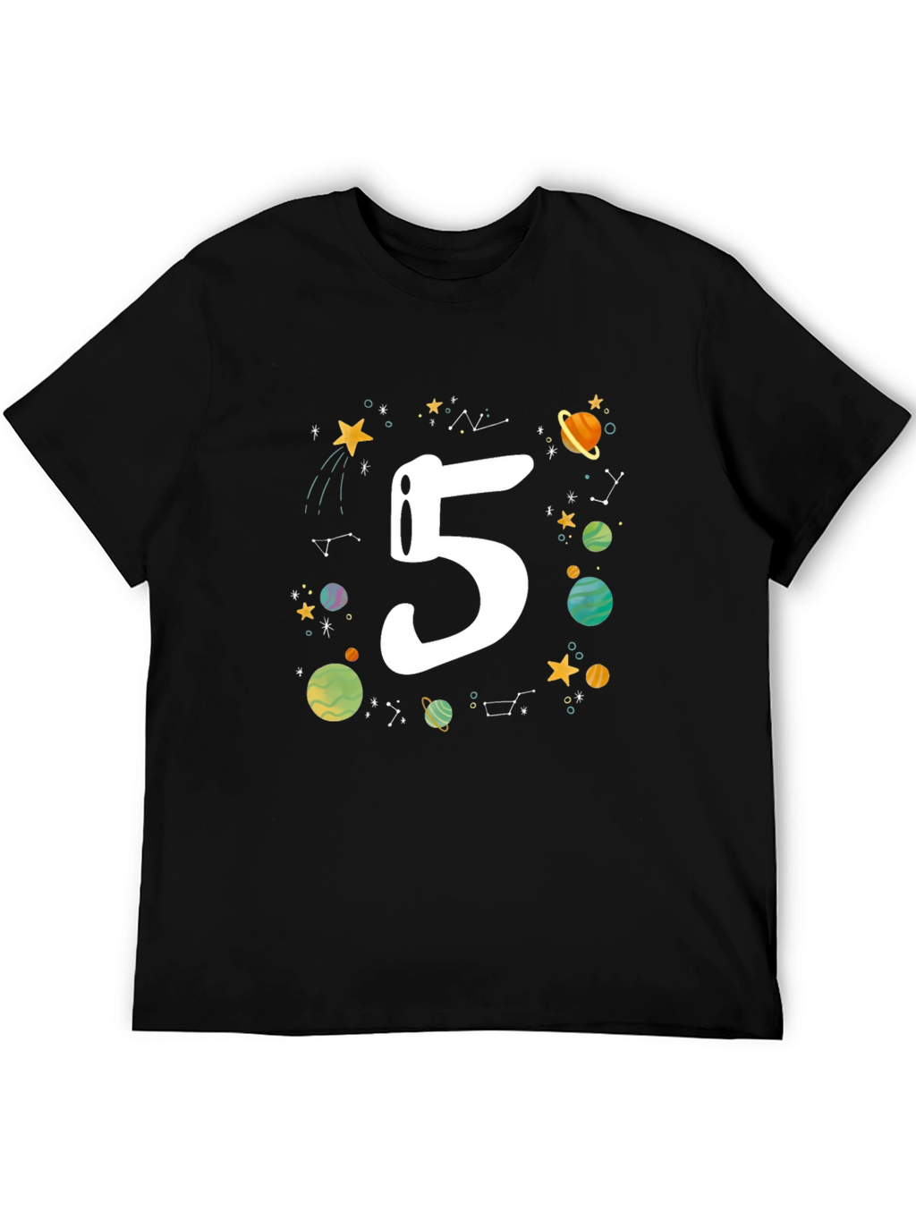 Kids 5th Birthday Space T-Shirt