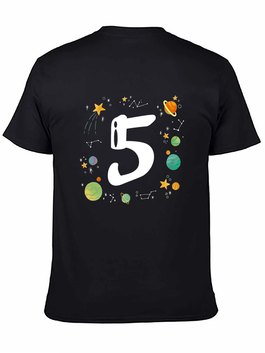 Kids 5th Birthday Space T-Shirt