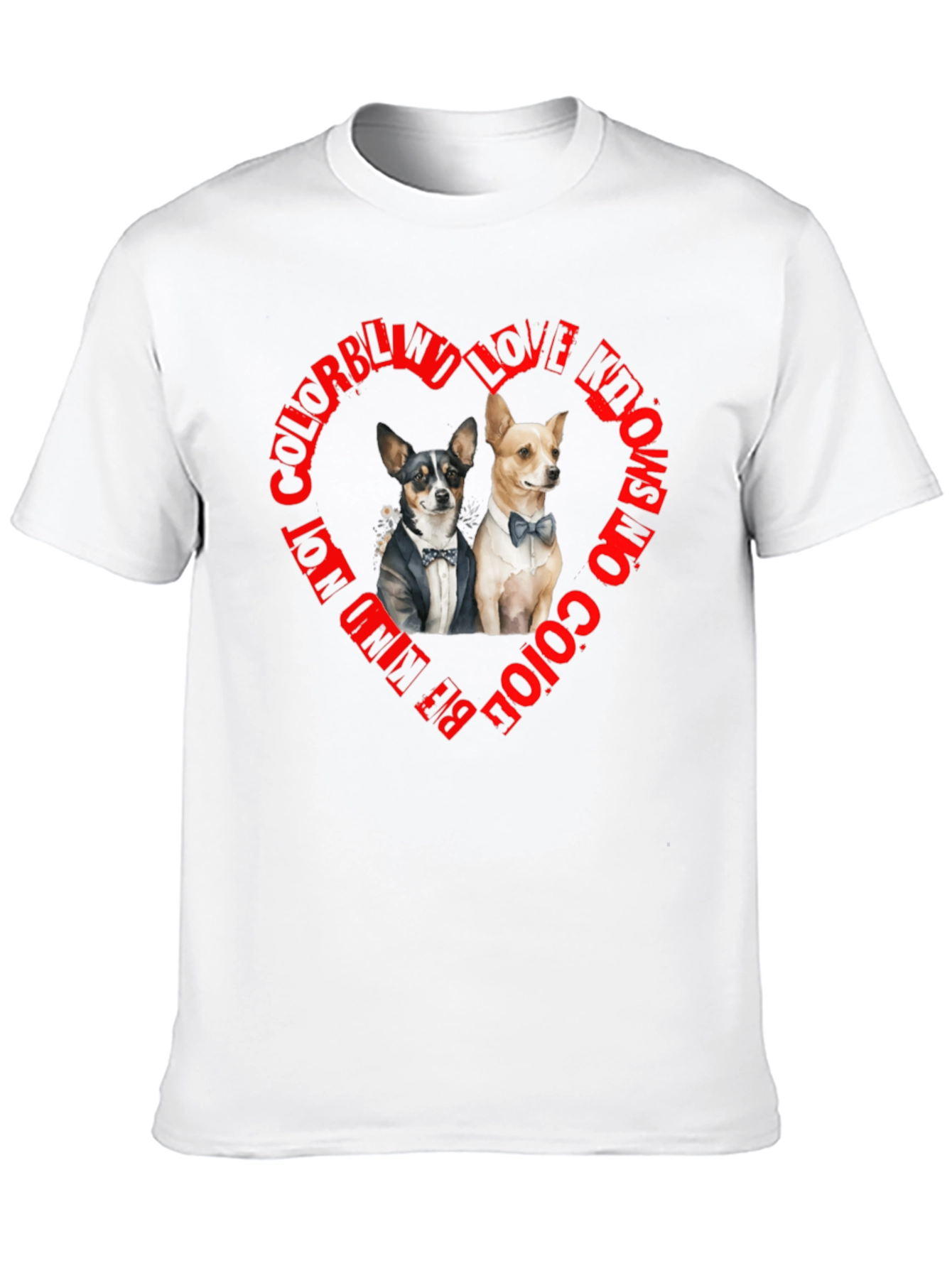 Colorblind Love Dog Graphic Tee