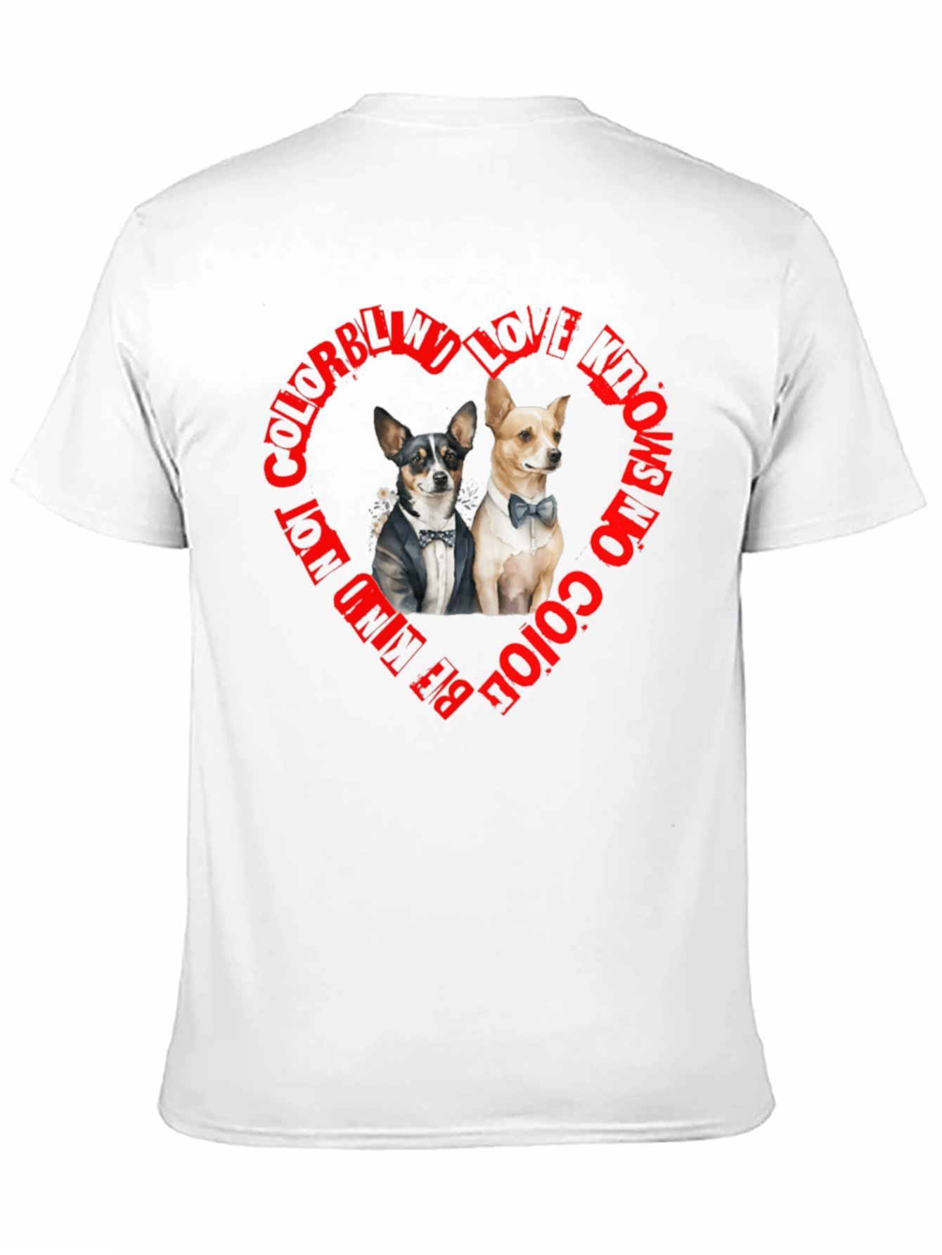 Colorblind Love Dog Graphic Tee