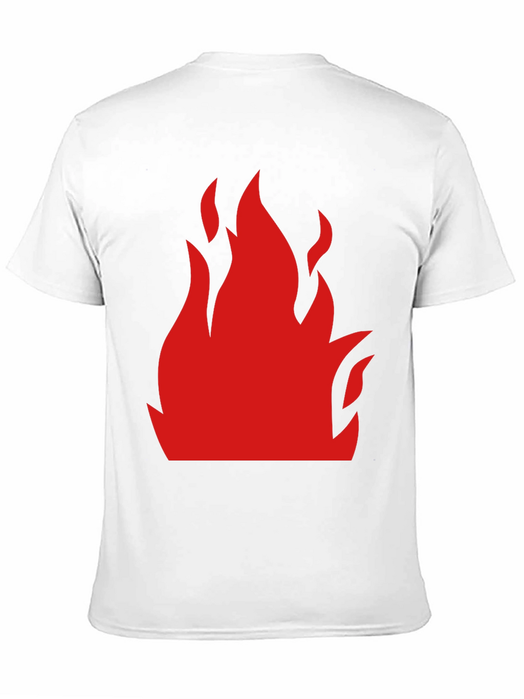 Bold Flame Graphic Tee - Black Cotton T-Shirt