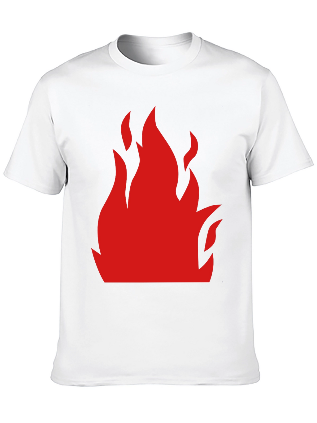 Bold Flame Graphic Tee - Black Cotton T-Shirt