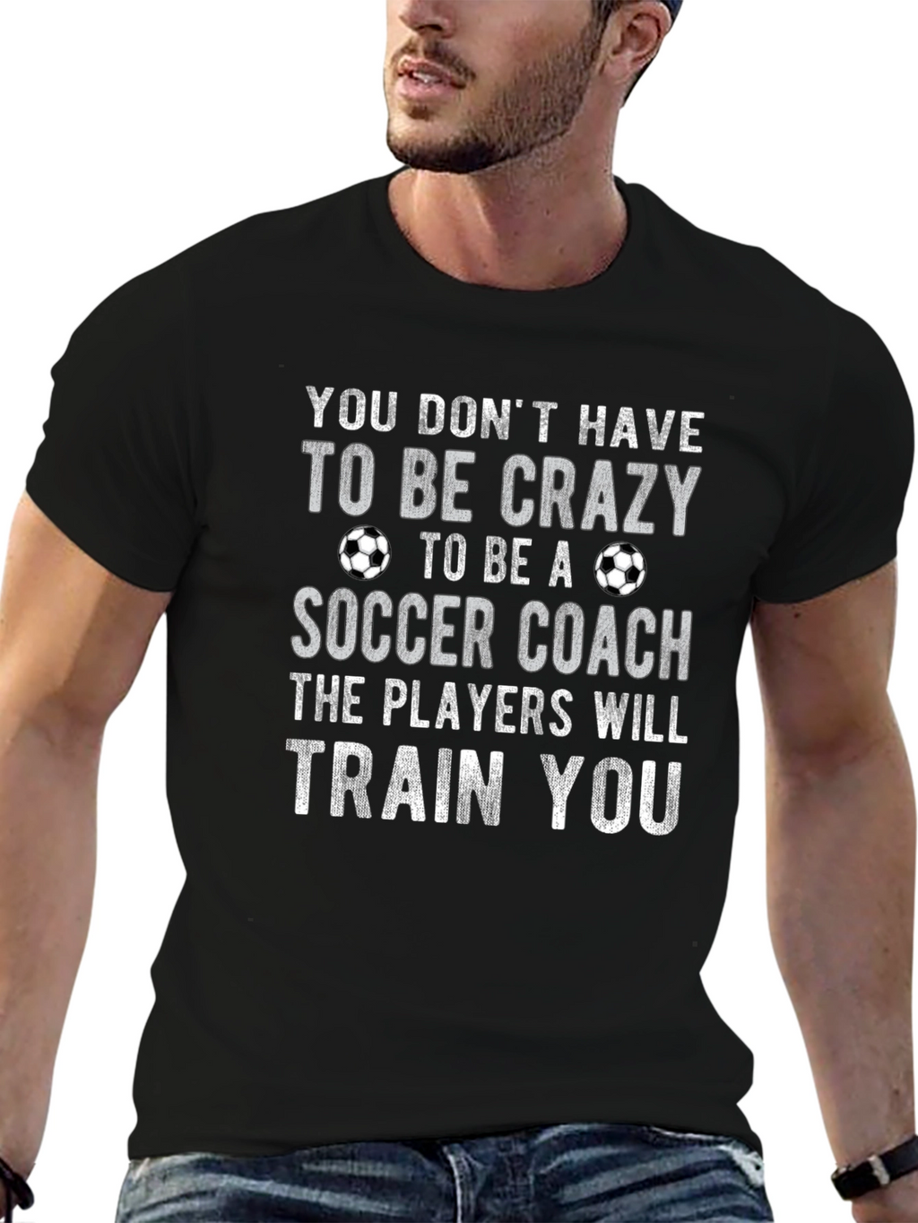 Funny Soccer Coach T-Shirt - Crazy? Train You!
