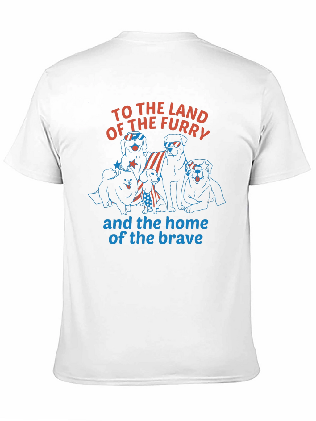 Furry Land Patriotic Dog T-Shirt