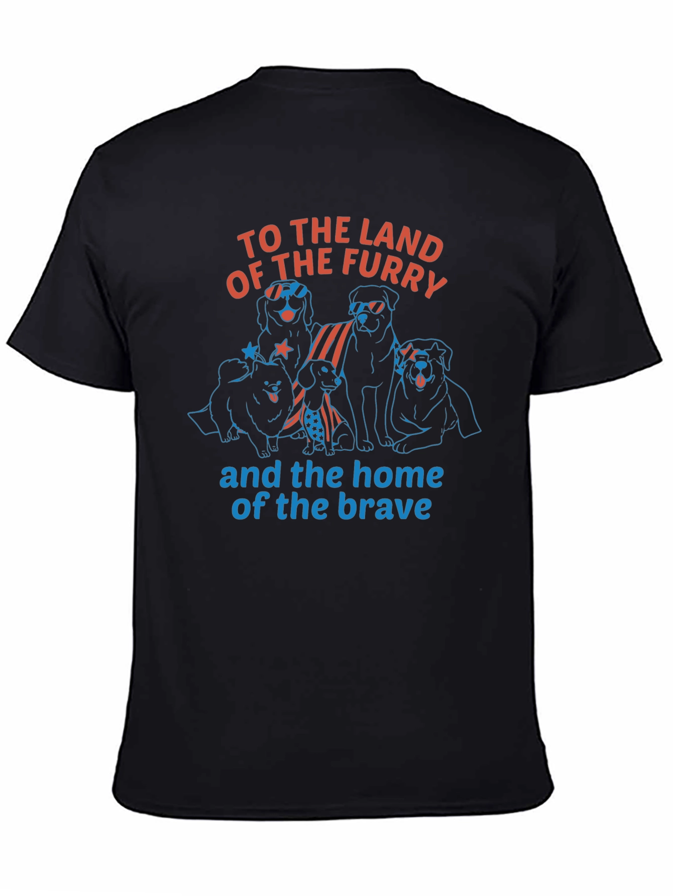 Furry Land Patriotic Dog T-Shirt