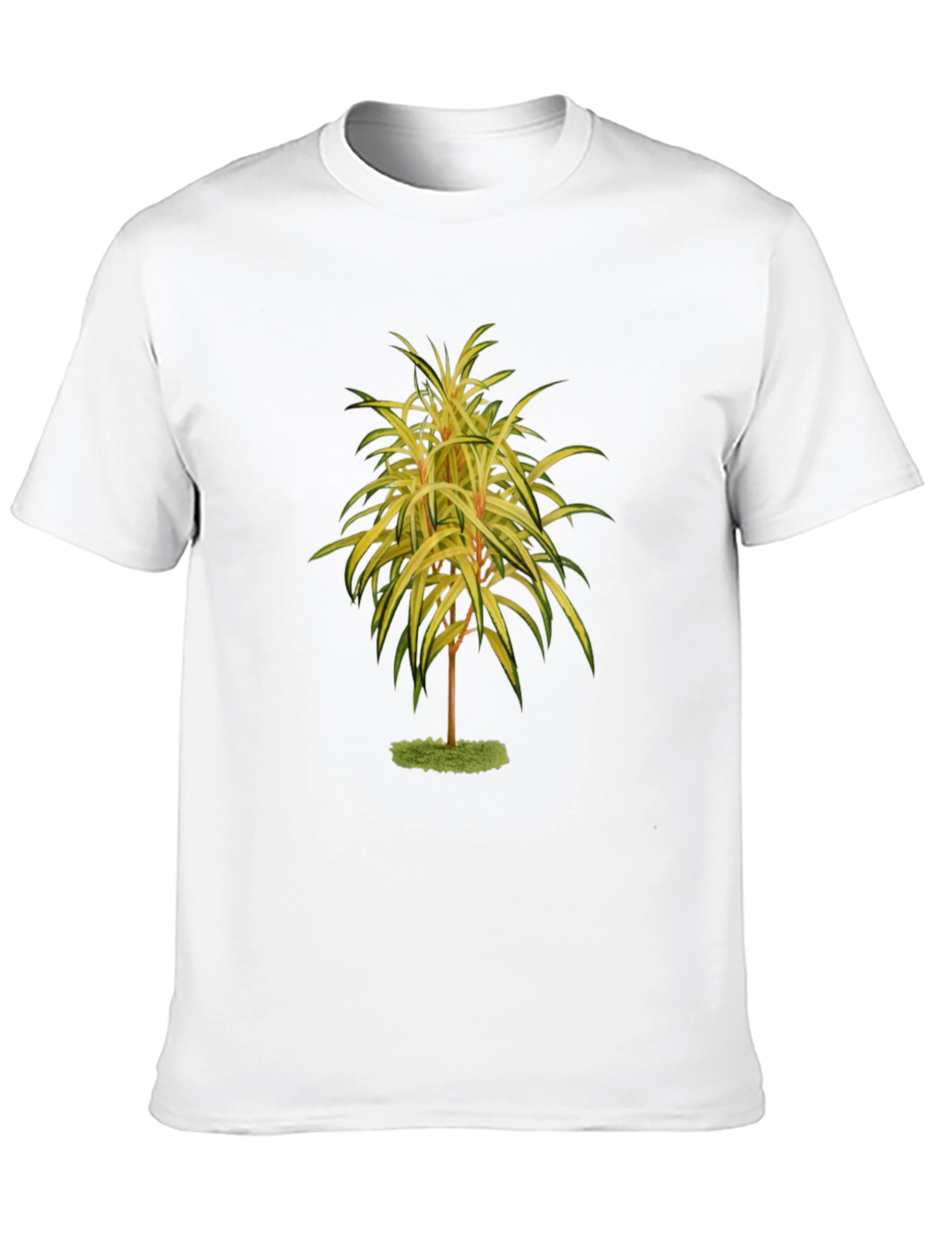 Botanical Tree Print Black T-Shirt