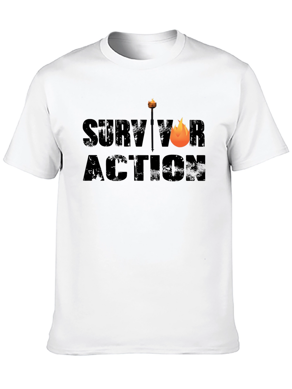 Survivor Action Graphic Tee - Black
