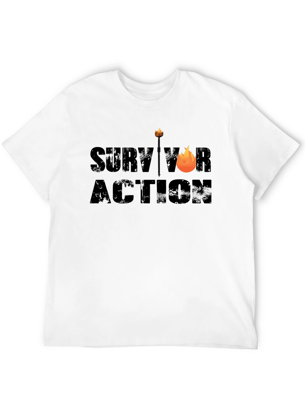 Survivor Action Graphic Tee - Black