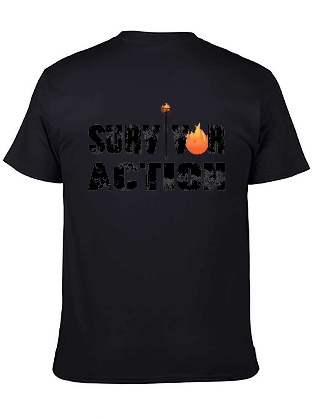 Survivor Action Graphic Tee - Black