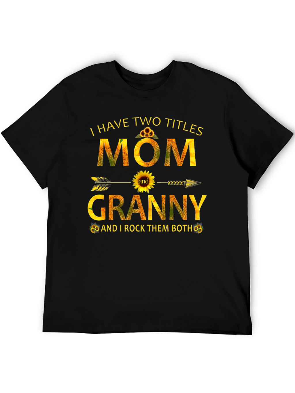 Mom and Granny Sunflower Graphic T-Shirt