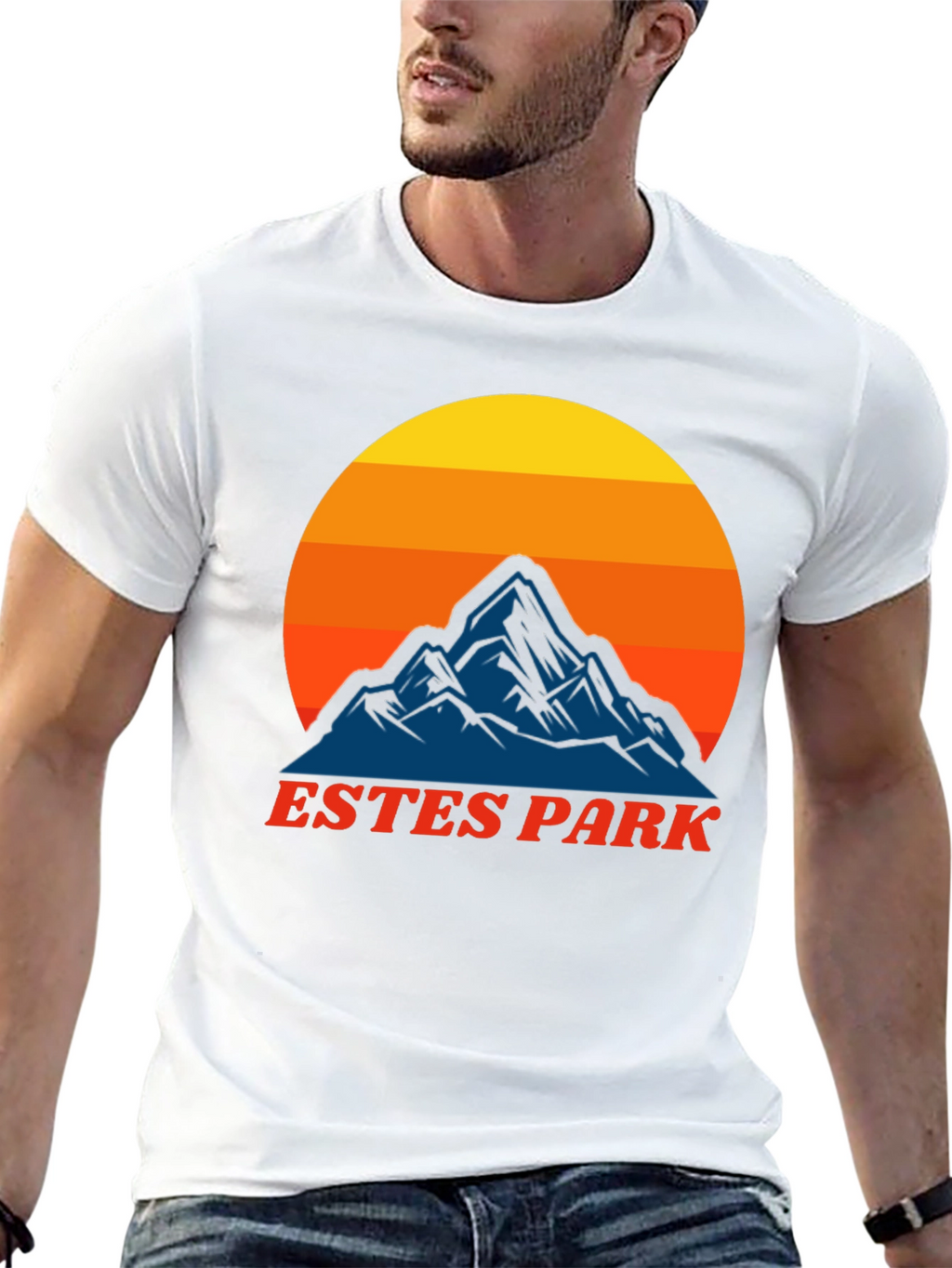 Estes Park Mountain Sunset T-Shirt - Retro Graphic Tee