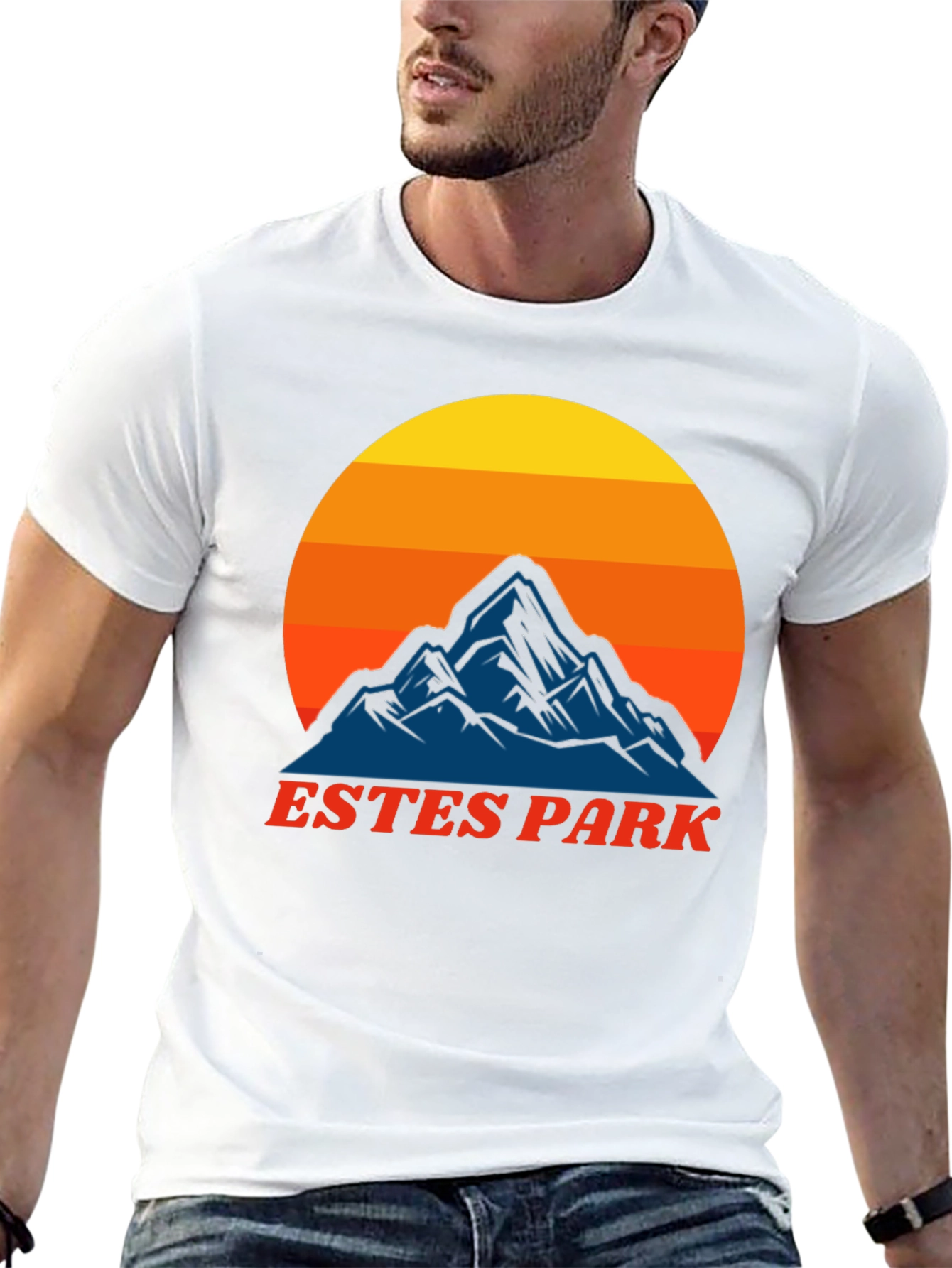 Estes Park Mountain Sunset T-Shirt - Retro Graphic Tee