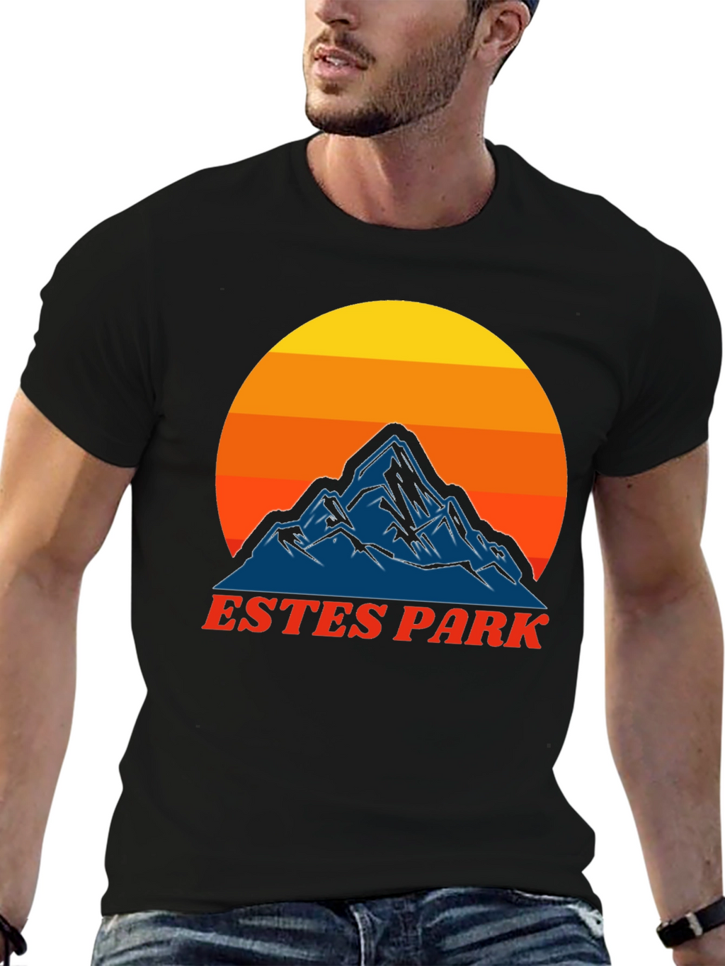Estes Park Mountain Sunset T-Shirt - Retro Graphic Tee