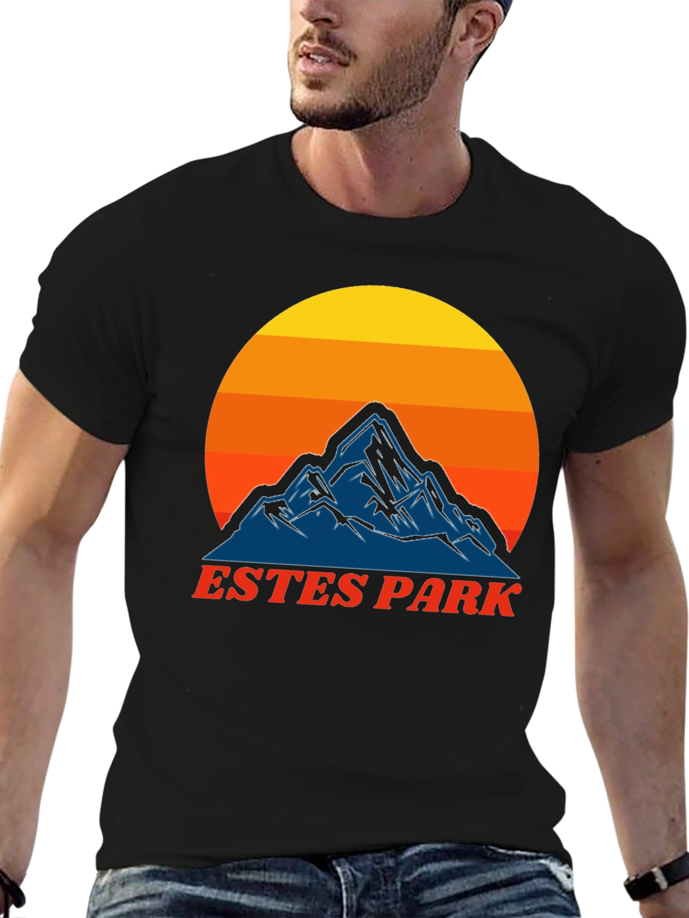 Estes Park Mountain Sunset T-Shirt - Retro Graphic Tee