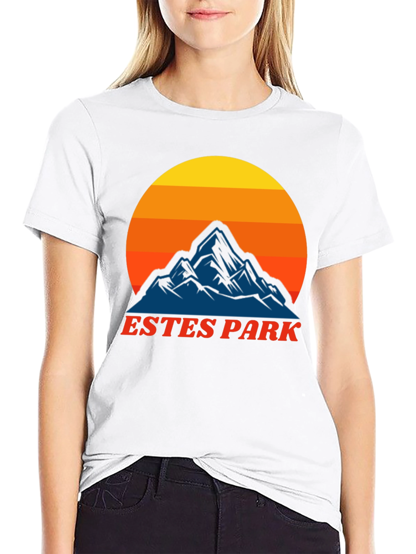 Estes Park Mountain Sunset T-Shirt - Retro Graphic Tee