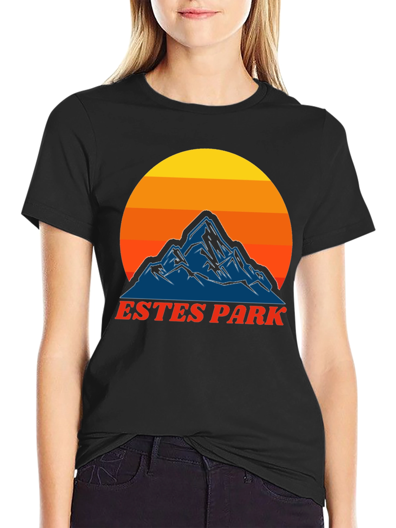 Estes Park Mountain Sunset T-Shirt - Retro Graphic Tee
