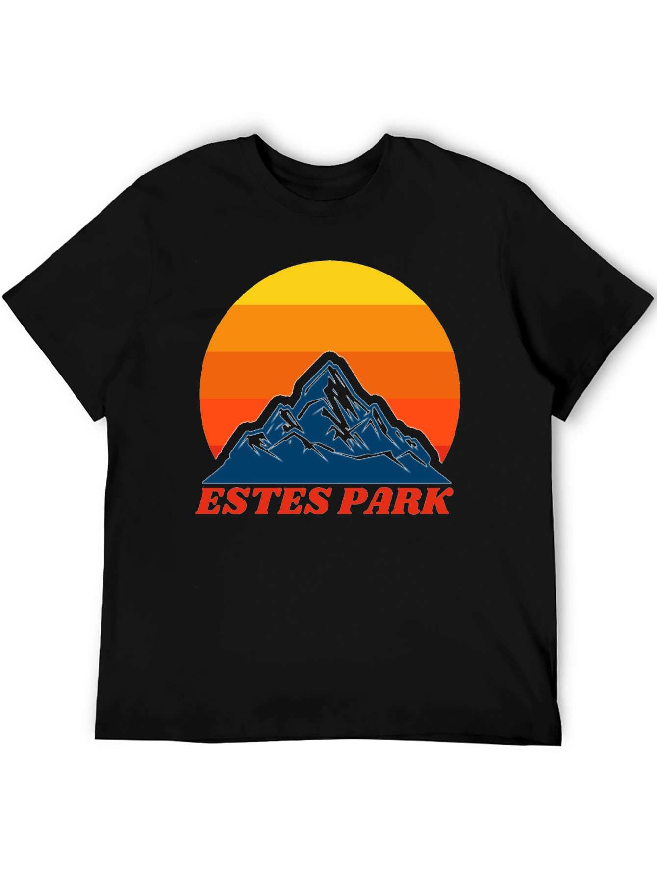 Estes Park Mountain Sunset T-Shirt - Retro Graphic Tee