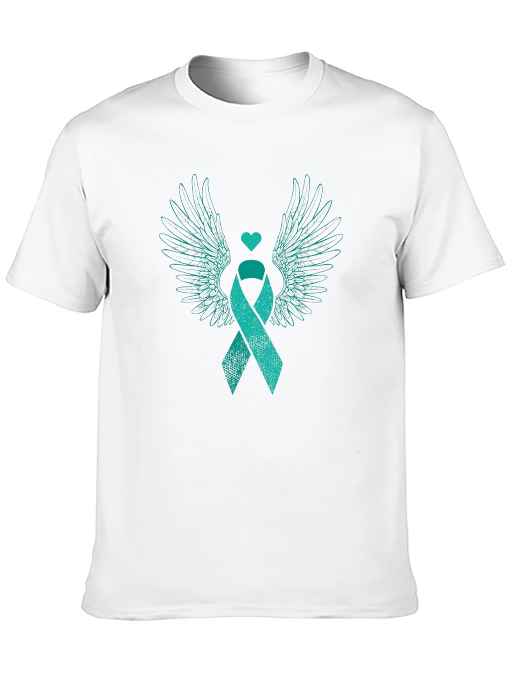 Teal Ribbon Wings Awareness T-Shirt