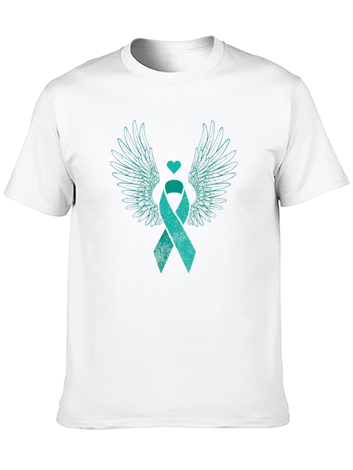 Teal Ribbon Wings Awareness T-Shirt