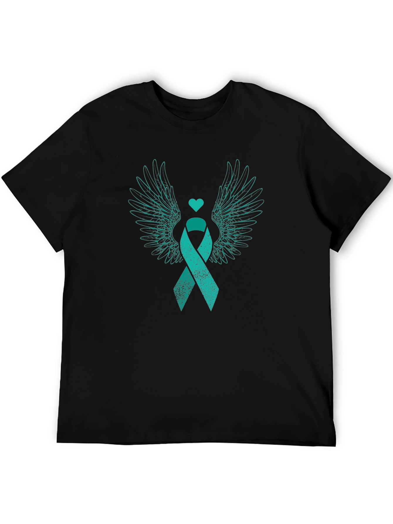 Teal Ribbon Wings Awareness T-Shirt