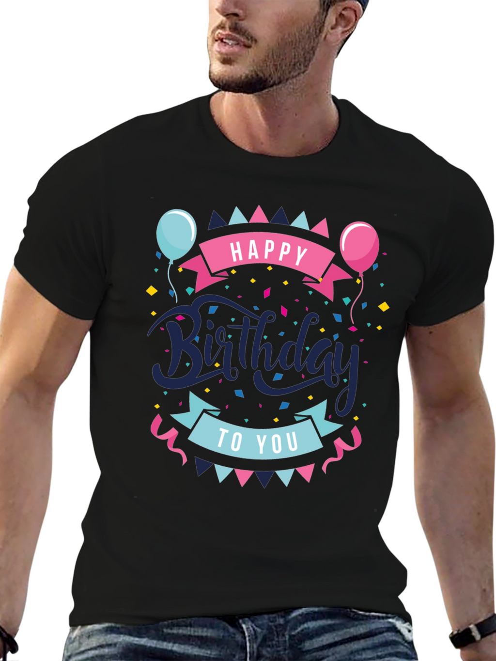 Happy Birthday Graphic Tee - Stylish Celebration Shirt