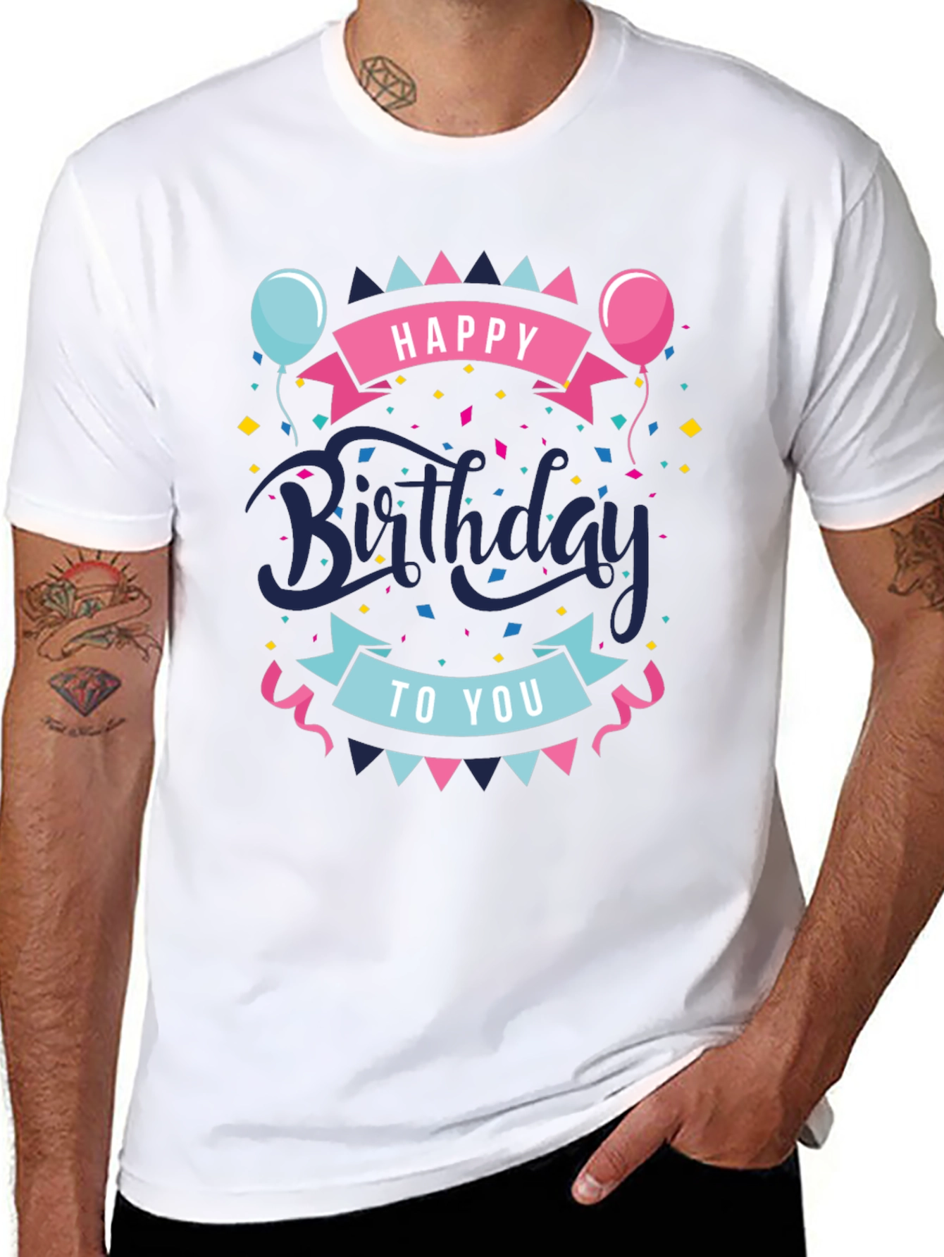 Happy Birthday Graphic Tee - Stylish Celebration Shirt