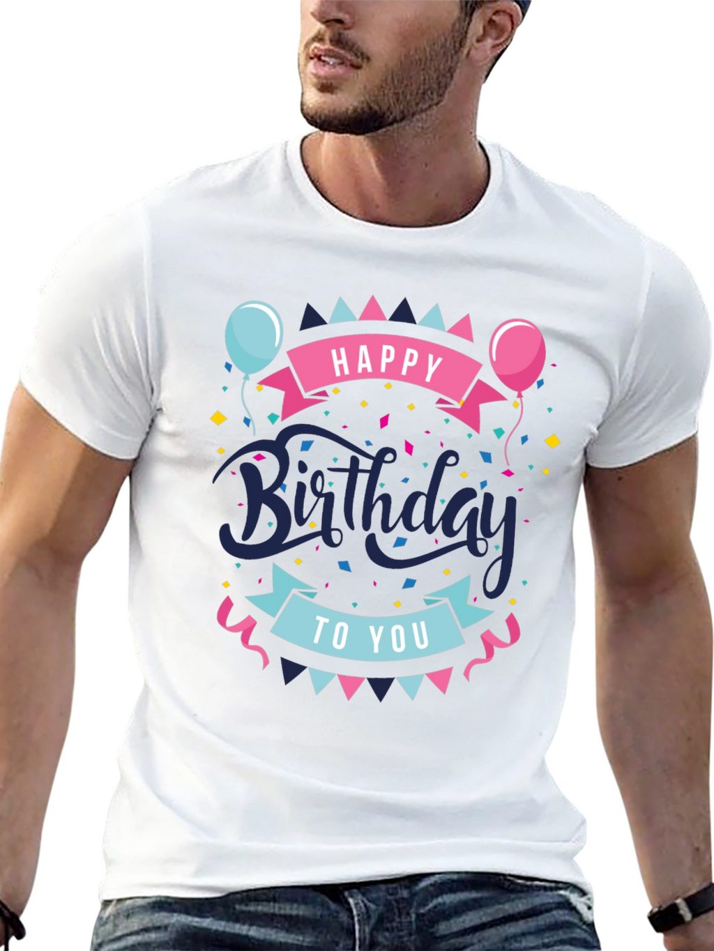 Happy Birthday Graphic Tee - Stylish Celebration Shirt