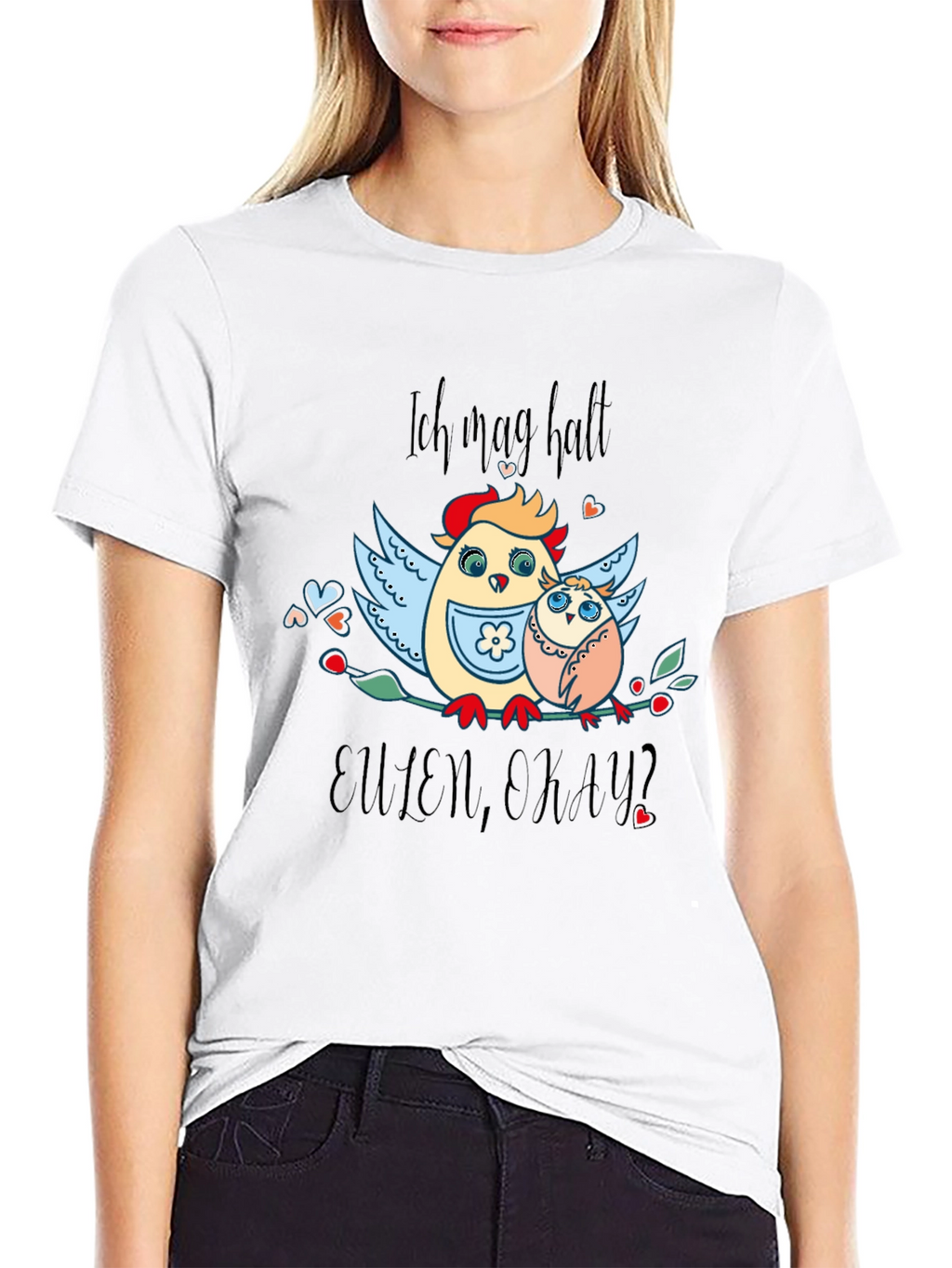 Ich mag halt Eulen okay? Graphic T-Shirt