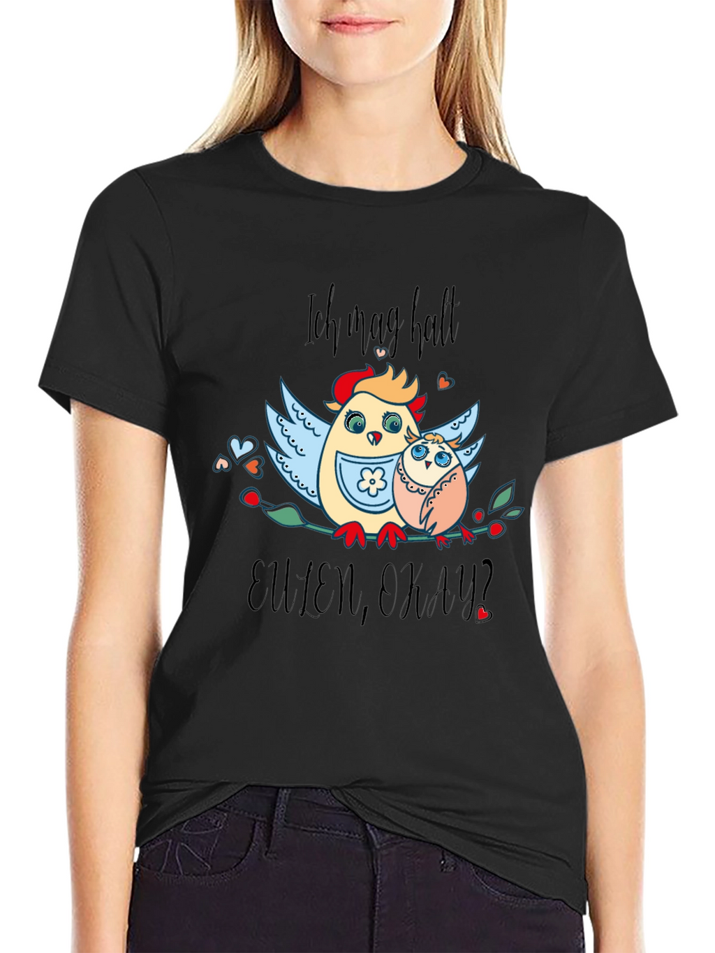 Ich mag halt Eulen okay? Graphic T-Shirt