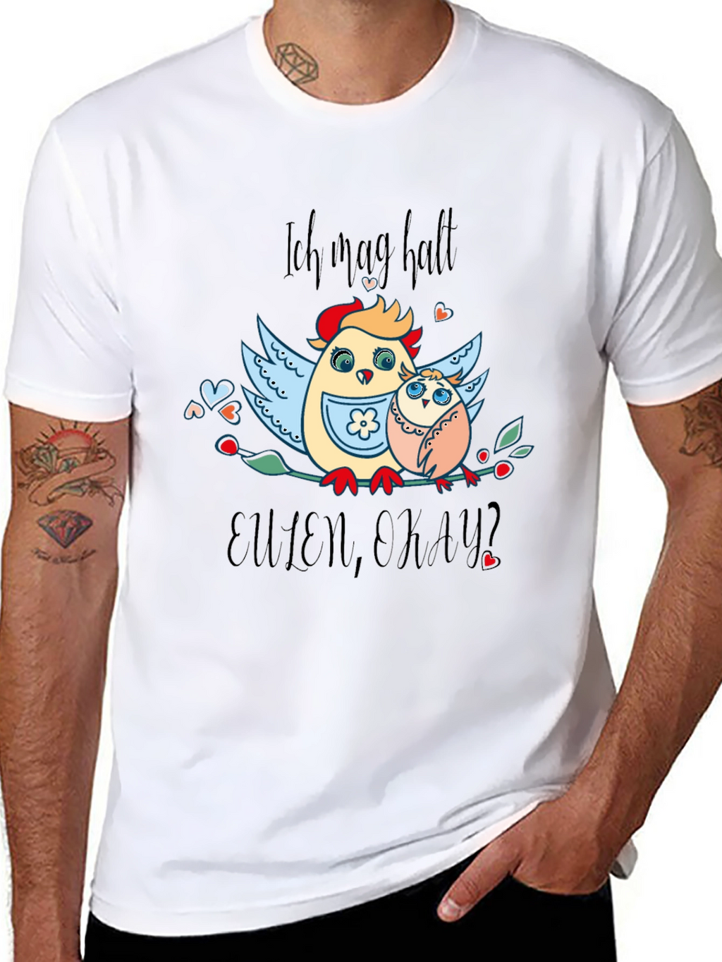 Ich mag halt Eulen okay? Graphic T-Shirt