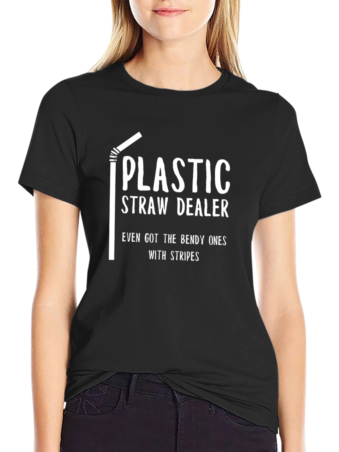 Plastic Straw Dealer T-Shirt - Funny Graphic Tee
